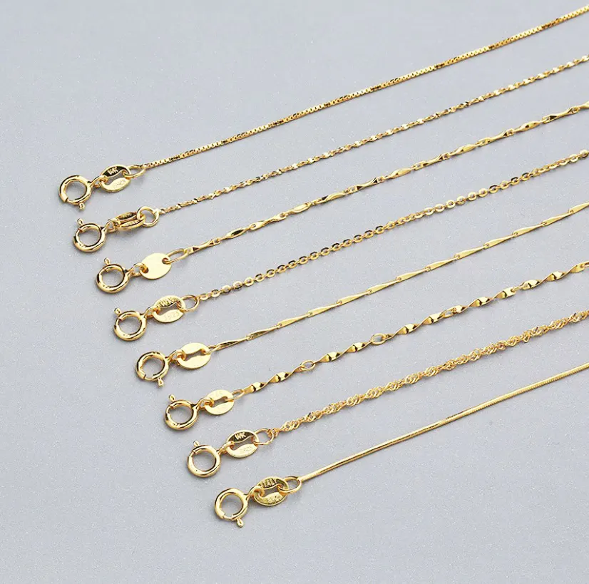 FREE SHIPPING factory price variety style rose gold plated gold plated 925 sterling silver chain
