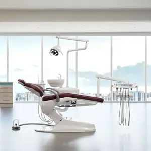 Cadeira dental luxuosa m1 com tubo de dentista, garantia longa para corrente clínica, venda quente de 2022