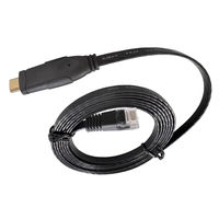 Cable de Consola USB C a RJ45 con Trenzado de PVC de 6 Pies, Adaptador Serial USB Compatible con Routers NETGEAR, Windows, Mac, Linux, Negro