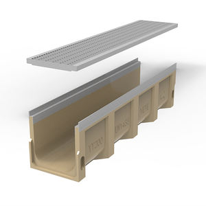 우수한 미끄럼 방지 성능 배수 시스템 폴리머 콘크리트 선형 배수 채널 스테인레스 스틸 격자 커버 - Product Image 3