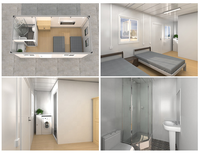 Maison mobile pliable détachable et bon marché appartement portable hôtel maison modulaire préfabriquée petite maison conteneur préfabriquée avec toilettes