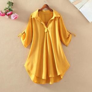 Chemisier en Mousseline Décontracté Chic de Haute Qualité, Style Long, Grande Taille, Haut <span class=keywords><strong>Ample</strong></span> Blanc pour <span class=keywords><strong>Femme</strong></span> - Product Image 5