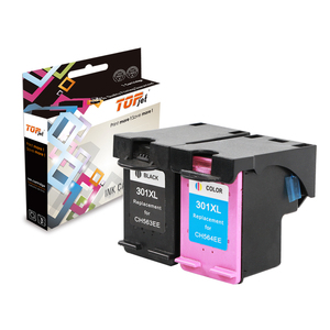 Topjet 301 XL 301XL <span class=keywords><strong>Cartouche</strong></span> d'encre à jet d'encre noire couleur remanufacturée Compatible pour imprimante <span class=keywords><strong>HP</strong></span> HP301 HP301XL <span class=keywords><strong>Deskjet</strong></span> 2050 <span class=keywords><strong>1050</strong></span> - Product Image 2