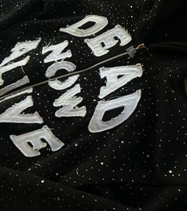 Felpa con Cappuccio Personalizzata per <span class=keywords><strong>Uomo</strong></span> con Strass su Tutta la Superficie, 100% Cotone 350GSM, Ricamo e Applicazione Patch - Product Image 3