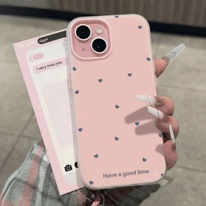 Suitable for iPhone 16/17, minimalist niche heart 2-in-1 jelly hole-proof shockproof phone case - Product Image 6