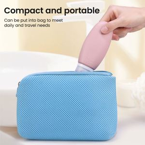 Custom 2 oz 30ml 90/60 ML Leak Proof Portable Travel Size Squeeze Empty Shampoo Bottles Silicone Lotion Travel Toiletries Bottle - Product Image 6