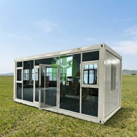 Maison conteneur détachable de 20 pieds à toit pointu, design respirant, marque STC, hôtel temporaire et usage commercial postmoderne, garantie 5 ans
