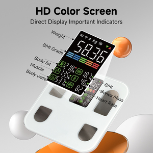 Yolanda xách tay thông Minh Kỹ Thuật số Quy mô HD màn hình màu các biện pháp BMI Heart Rate Body Fat cá nhân điện tử có trọng lượng Quy mô 180kg - Product Image 4