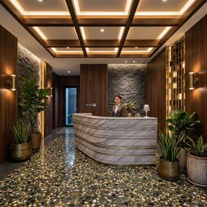 Revestimiento de Pared de Laminado de Alta Presión con Acabado de Mármol Natural Pulido, Ecológico, Diseño Moderno para Hoteles, Baños y Villas - Product Image 2