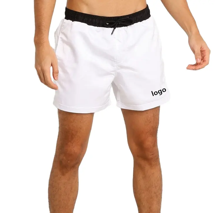 Bañadores personalizados para hombre, pantalones cortos para surfering, traje de baño sólido para hombre, pantalones cortos de playa
