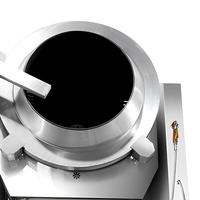 Máquina Automática de Salteado Rotatorio a Gas, Rotación de 360 Grados, Acero Inoxidable 304, Equipo Comercial Multifuncional Natural