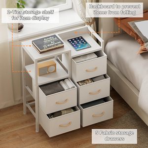 Meuble de rangement à 5 tiroirs en métal, couleur personnalisable, vente chaude, boîtes de rangement pour salon - Product Image 2