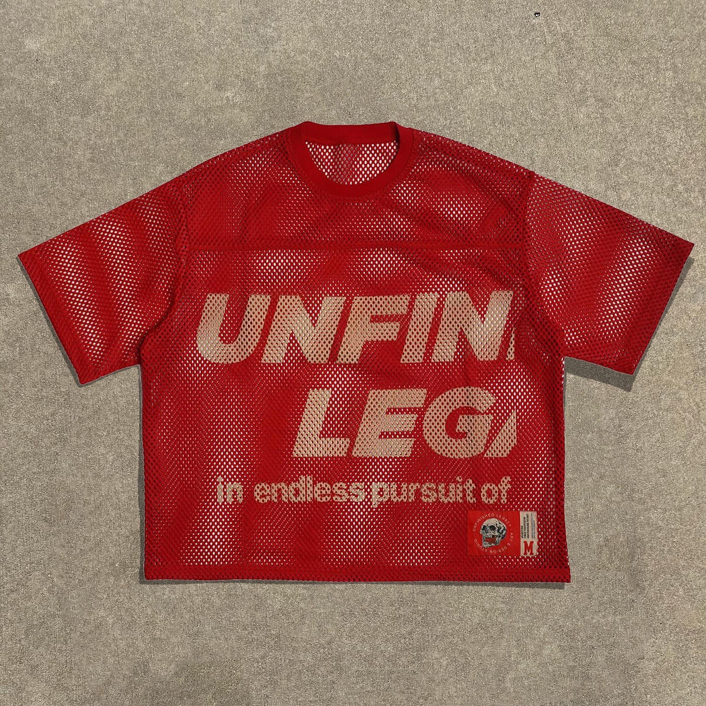 Maglia da calcio corta in rete a forma di scatola rossa