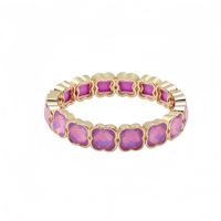 Bracelet élastique en strass en forme de cœur irisé pour filles et adultes, style superposé tendance, cadeau pour la Saint-Valentin