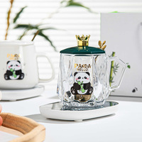 Tazas de Café con Diseño de Panda, Venta al por Mayor, Juego de Tazas de Cerámica de Alta Calidad para Regalo de Boda/Oficina/Cumpleaños, Nuevo Juego de Tazas de Cerámica para Regalo 2025