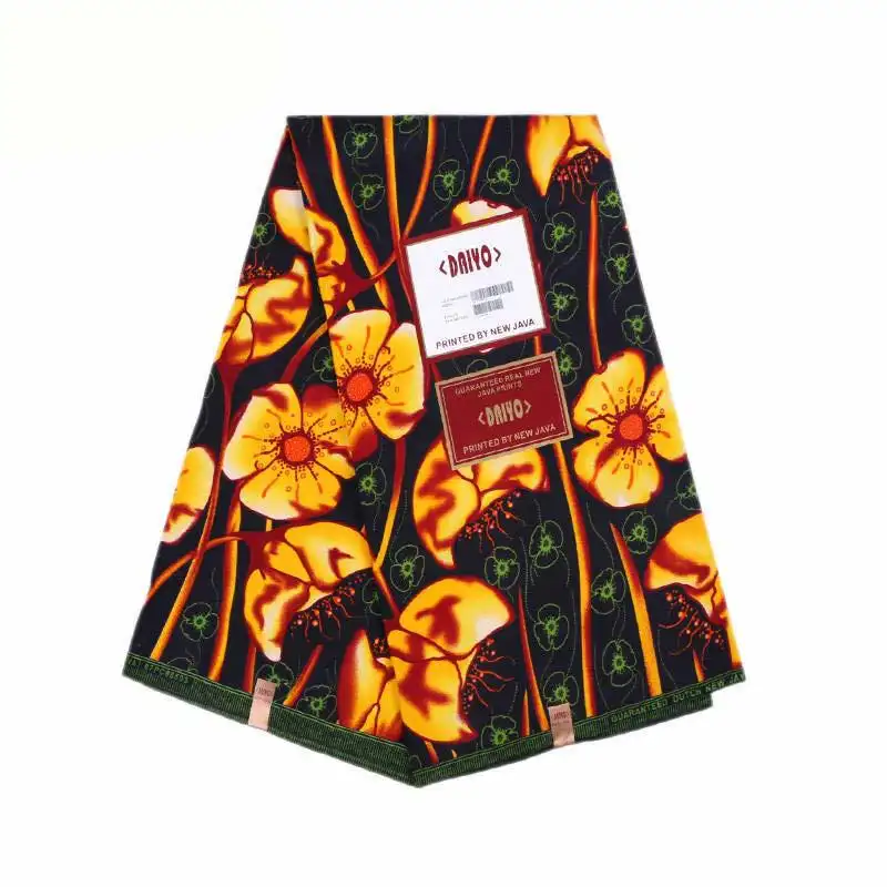 2021 afrikanische Mode kleidung Polyester-Schals mit Blumen druck und Taschentuch stoff