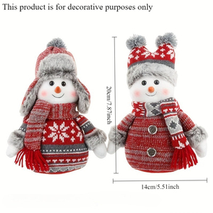 ZAVES Calendario dell'Avvento Natalizio con Babbo <span class=keywords><strong>Natale</strong></span> e Pupazzo <span class=keywords><strong>di</strong></span> Neve Rosso, Decorazione da Tavolo in Fibra Chimica 7 Pollici+, Regalo - Product Image 5