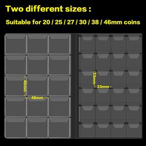 <span class=keywords><strong>Livre</strong></span> de Collection de pièces 300 poches présentoir de pièces mallette de rangement pour fournitures de Collection de pièces, monnaie, Pennies, quarts - Product Image 4