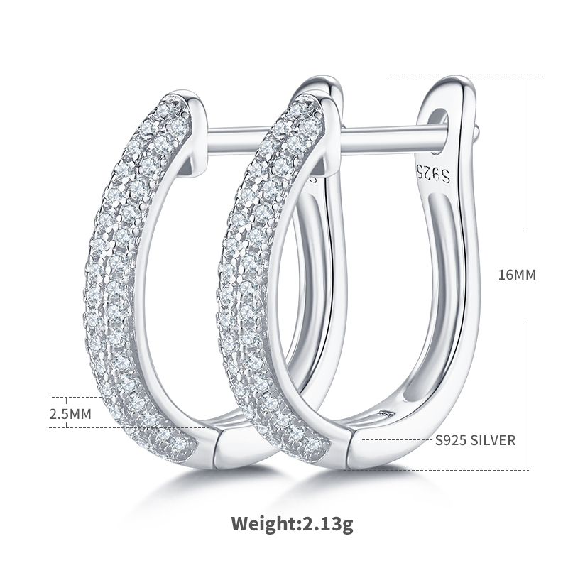 Orecchini A Cerchio In Argento Sterling Placcato Rodio: Diametro 20mm | Finitura Lucida Taglio Diamante