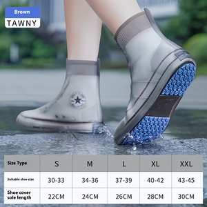 Men's Women's Rain Boots <strong>Silicone</strong> Thickened Rain-Proof Snow-Proof <strong>Waterproof</strong> Outer Wear Wear-Resistant Foot Cover Rain Water - Product Image 6