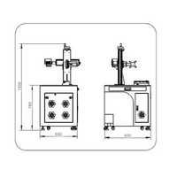 Machine de marquage laser à fibre 20 w, modèle raycus