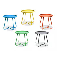 Table basse ronde de salon en métal de diverses couleurs de style simple et moderne