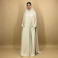 Abaya de prière longue pour femme musulmane, respirante, légère, en polyester, coupe ajustée, antistatique, grande taille, portable, longueur cheville, couleur personnalisable