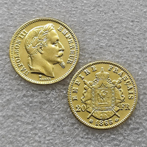 Pièces <span class=keywords><strong>de</strong></span> monnaie commémoratives <span class=keywords><strong>de</strong></span> style antique <span class=keywords><strong>de</strong></span> 50 francs en <span class=keywords><strong>or</strong></span> <span class=keywords><strong>de</strong></span> France <span class=keywords><strong>de</strong></span> 1859 et <span class=keywords><strong>de</strong></span> <span class=keywords><strong>20</strong></span> francs <span class=keywords><strong>de</strong></span> France <span class=keywords><strong>de</strong></span> 1865, cadeaux, décoration d'intérieur - Product Image 2