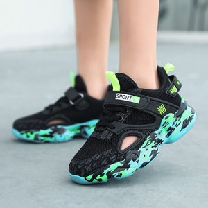 Zapatos de <span class=keywords><strong>tenis</strong></span> de malla transpirable para niños, una sola red hueca de diseño de tejido de mosca, zapatos deportivos para niños para deportes de primavera, otoño y verano - Product Image 5