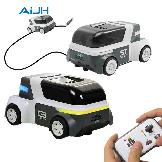 AiJH STEM Educational Toys Remote Control Robot Smart Programmable Line Following Color Recognition Mini RC Car