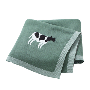 Coperta per Neonati Mimixiong, Leggera in Cotone con Design a Mucca, Coperta Morbida per Neonati e Bambini - Product Image 1