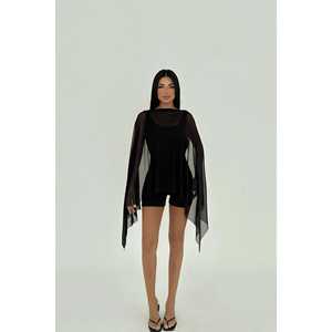 จั๊มพ์สูทคอร์ดูรอยสีดำพื้นฐานสำหรับผู้หญิง เอวสูง ทรงหลวม ลายพิมพ์ เหมาะสำหรับงานปาร์ตี้หรือชายหาด ฤดูร้อนและฤดูใบไม้ร่วง - Product Image 3