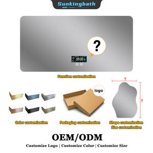 Beliebter Touch-Schalter Intelligenter LED-Badezimmerspiegel Digitale Uhr Antibeschlag-Spiegel mit Bluetooth-Musikbox für das Badezimmer - Product Image 2