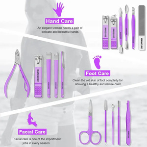 Juego de <span class=keywords><strong>manicura</strong></span>, cortaúñas profesional, <span class=keywords><strong>kit</strong></span> de <span class=keywords><strong>pedicura</strong></span>, 16 Uds., herramientas de cuidado de uñas de acero inoxidable con bolsa de cuero - Product Image 3