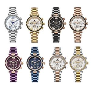 Reloj de Pulsera de Cuarzo de Acero de Lujo para Mujer, Modelo 63084L, Multifuncional, con Luz Nocturna, Resistente al Agua, con Calendario, Reloj para Mujer - Product Image 6