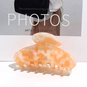 Clip di artiglio del morsetto dei capelli antiscivolo in acetato di cellulosa ecologica per capelli rosa olografico colorato di vendita caldo su misura - Product Image 3