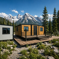 Maison conteneur modulaire préfabriquée en panneaux sandwich en acier léger, extensible, 40 pieds, 20 pieds, 1 à 4 chambres, pliable, installation rapide, mobile