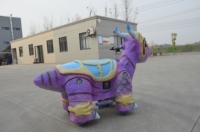 Trottinette électrique animatronique dinosaure à monnayeur pour enfants, modèle de parc d'attractions, trottinette dinosaure pour centre commercial