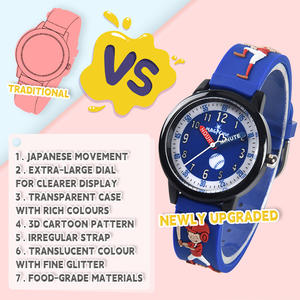 Montre à quartz analogique pour enfants avec conception de personnage de dessin animé bande acrylique de sport de mode et boîtier PC pour enfants avec charme d'<span class=keywords><strong>anime</strong></span> - Product Image 5