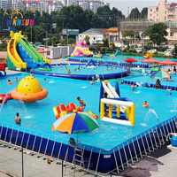 WINSUN Toboggan aquatique gonflable commercial en vinyle, thème football, pour adultes et enfants, intérieur/extérieur, étanche, grande capacité, aire de jeux