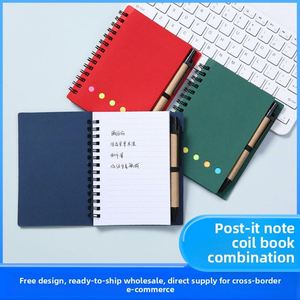 KE'mu Kraft Paper <b>Notepad</b> Set Sticky Notes Reusable With Pen Spiral Bound Gift Option Custom Wholesale - Product Image 2