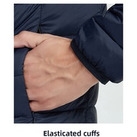 Veste matelassée compressible en nylon pour hommes, manteau matelassé coupe-vent rembourré d'extérieur, imperméable et décontracté pour l'hiver