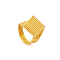 Minimalisme carré pli vague anneau rayure Texture abstrait géométrique ondulé torsion anneaux bijoux attrayants pour les femmes