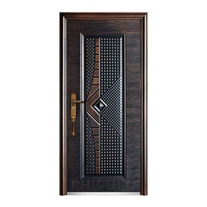 Puertas de acero populares Puerta de entrada de seguridad Puerta de una y media para casa - Product Image 6