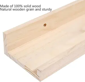 Prateleira flutuante de madeira natural, conjunto de 3 peças, prateleira para parede, ideal para quarto, sala de estar, escritório, prateleira de parede de cozinha