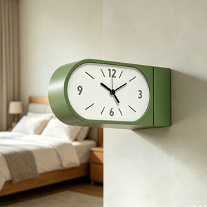 <span class=keywords><strong>Orologio</strong></span> <span class=keywords><strong>da</strong></span> Parete Angolare Verde Originale YZOK, <span class=keywords><strong>Orologio</strong></span> Minimalista a Superficie Curva Bifacciale <span class=keywords><strong>da</strong></span> <span class=keywords><strong>Appendere</strong></span> all'Angolo - Product Image 5