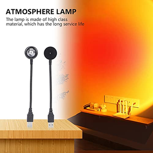 Lampe Coucher de Soleil, Projecteur de Lumière Colorée LED, Projecteur Lampe Coucher de Soleil 360 ° Rotatif avec prise USB - Product Image 3