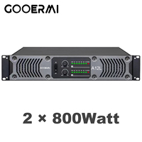 Amplificateur de puissance professionnel 2 canaux A4 A6 A9 A12L 800W 2U pour DJ, sonorisation de club et scène