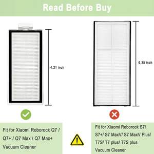 Pièces détachées pour aspirateur robot <span class=keywords><strong>Xiaomi</strong></span> <span class=keywords><strong>Roborock</strong></span> Q7 Max Q7 Max + T8 Accessoires brosse latérale principale filtre Hepa chiffon vadrouille - Product Image 4