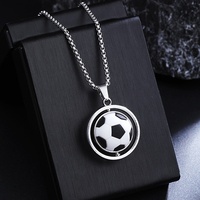 Pendentif Coupe du Monde de Basketball et Football 2026 FC pour Homme, Collier Chaîne en Acier Inoxydable Style Hip-Hop Urbain, Cadeau Sportif